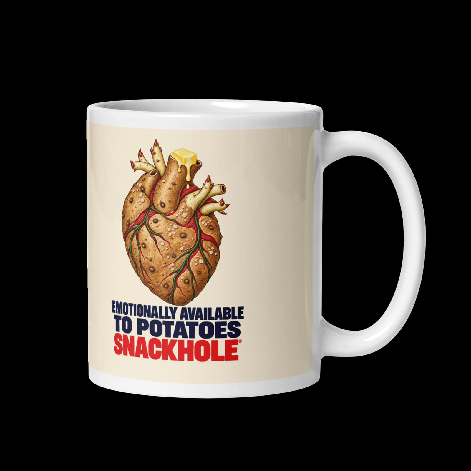 Emotionally Available to Potatoes — Mug