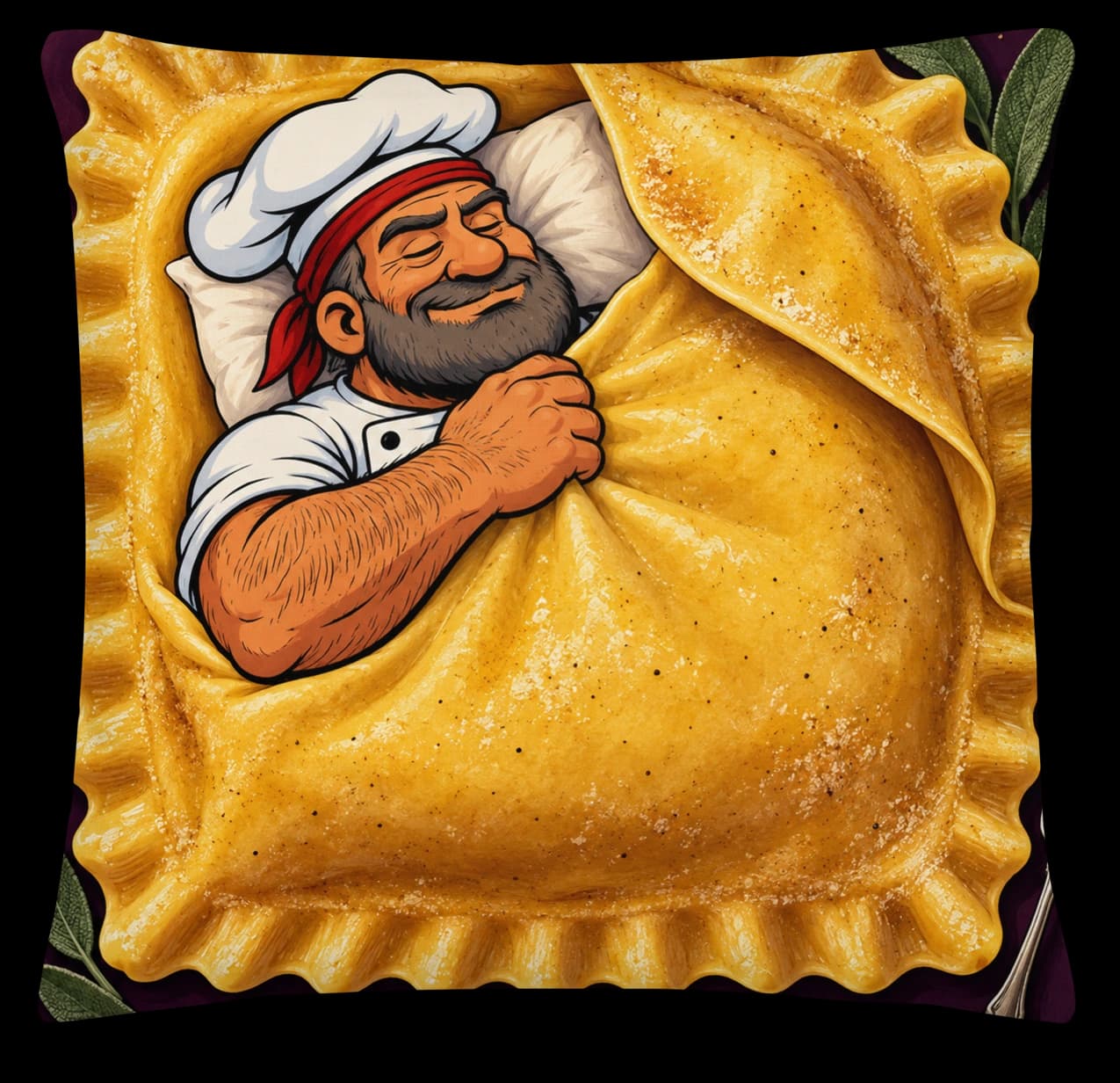 Ravioli Turndown — Premium Pillow