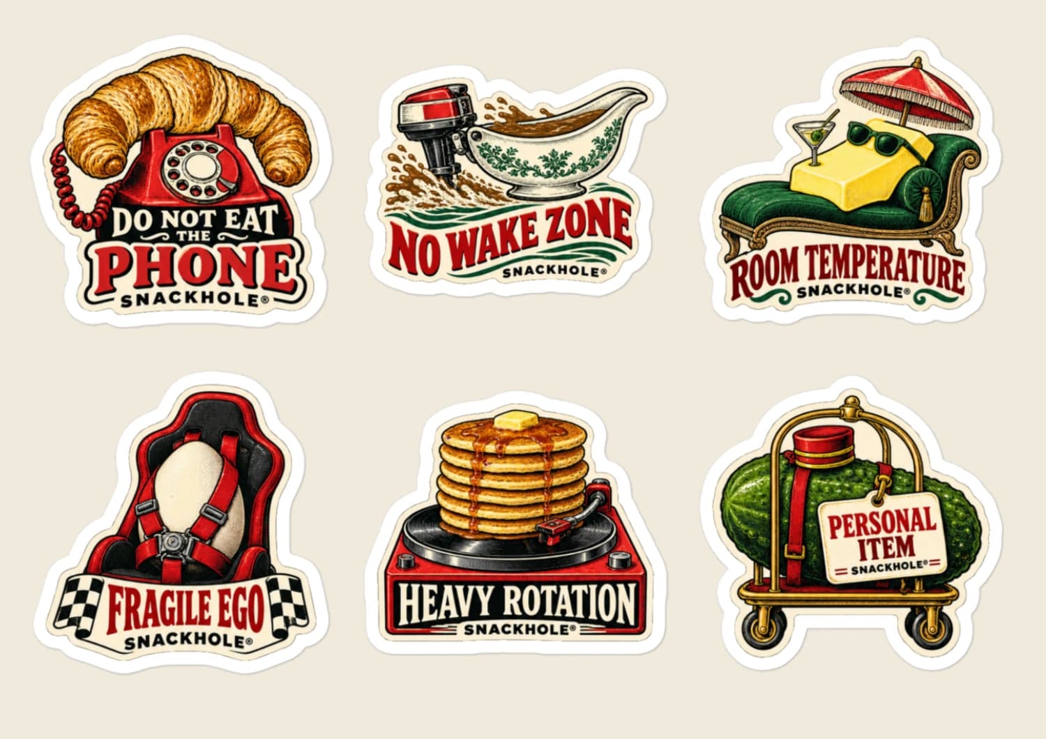 Unnecessary Equipment — Sticker 6-Pack