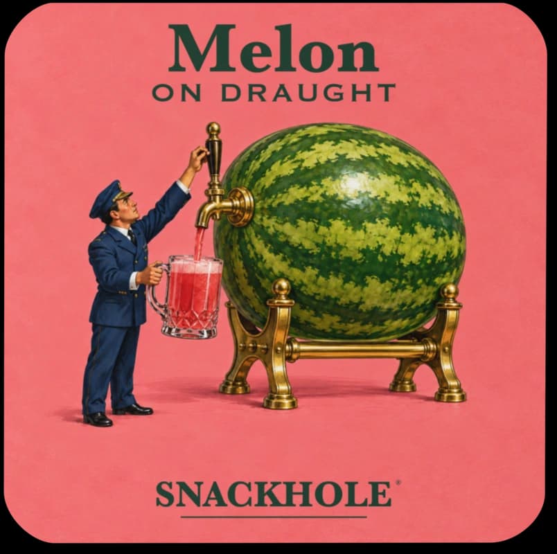 Melon on Draught — Coaster