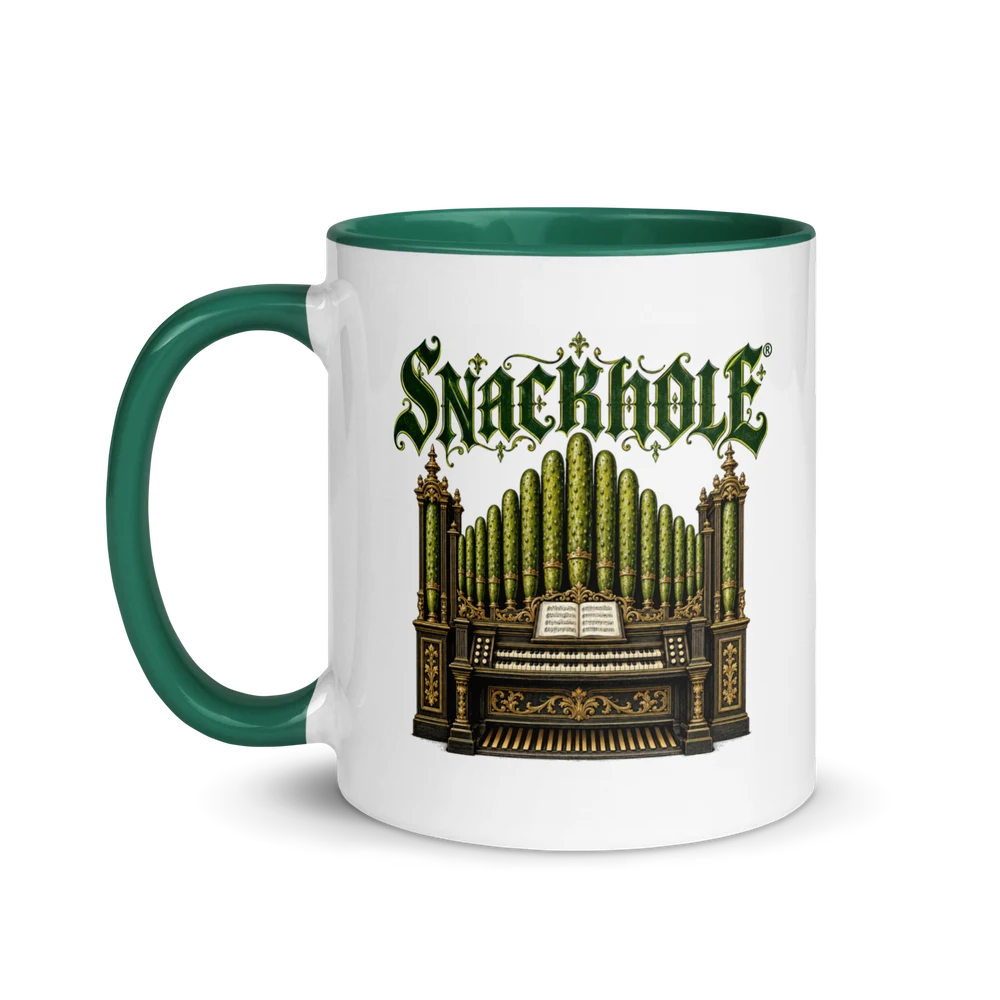 Pickle pipe organ mug with green interior